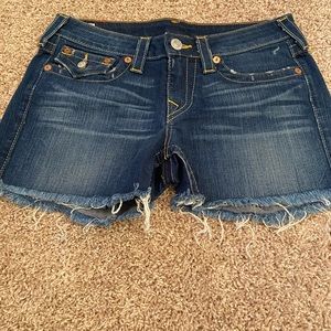 Ladies True Religion Jean Shorts Size 30 Excellent Condition